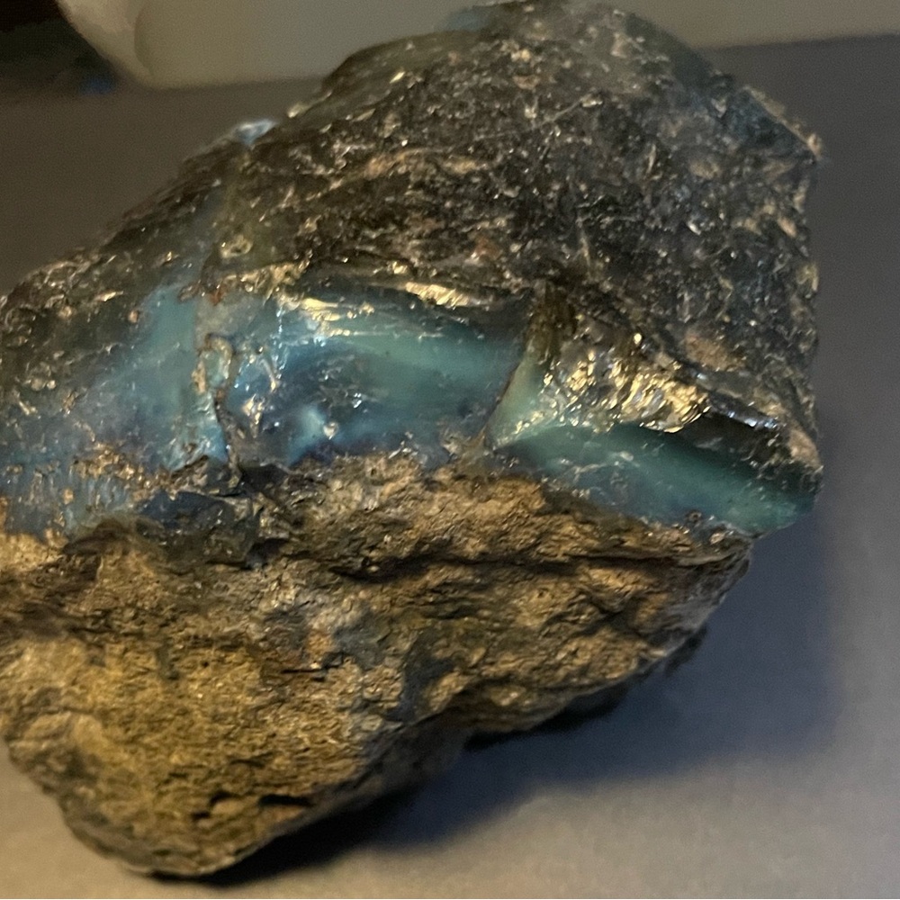 Earth  Blue and Brown Decorative Stone Slag